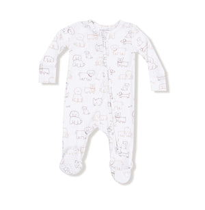 Angel Dear | Neutral Pups 2 Way ZIpper Footie