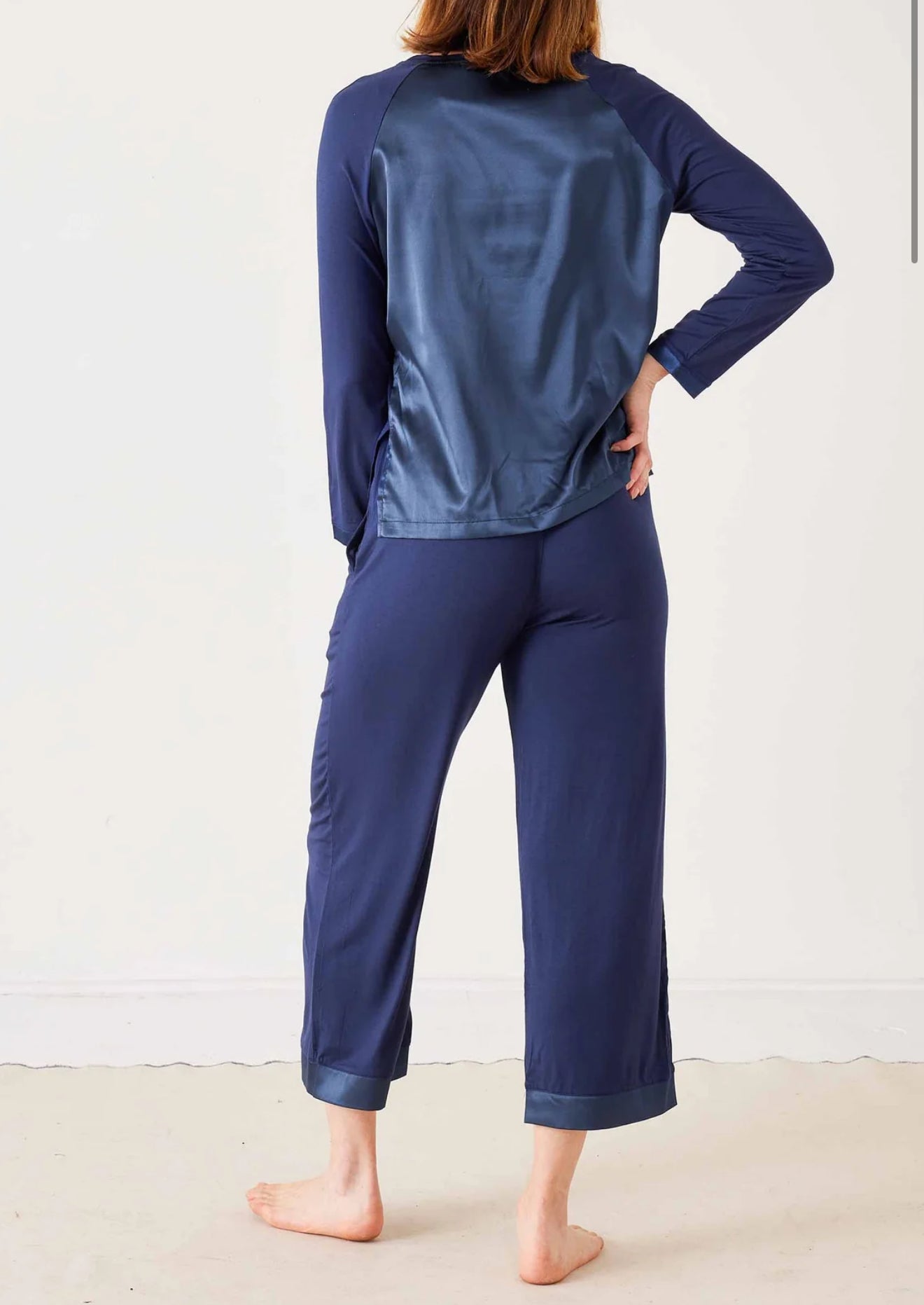 MERSEA | Satin Sailor Modal Pajama Set
