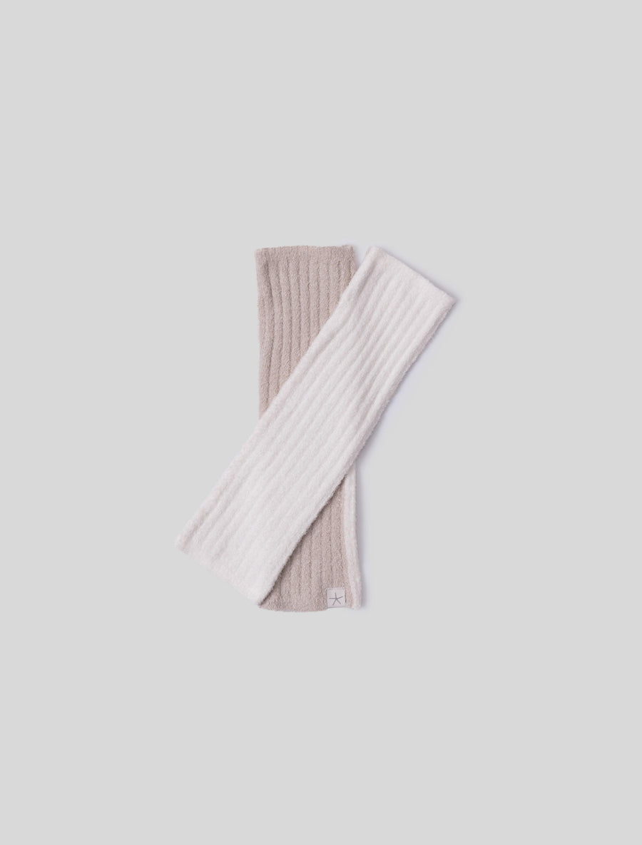 Barefoot Dreams | CozyChic Lite® Ribbed Color Block Fingerless Gloves
