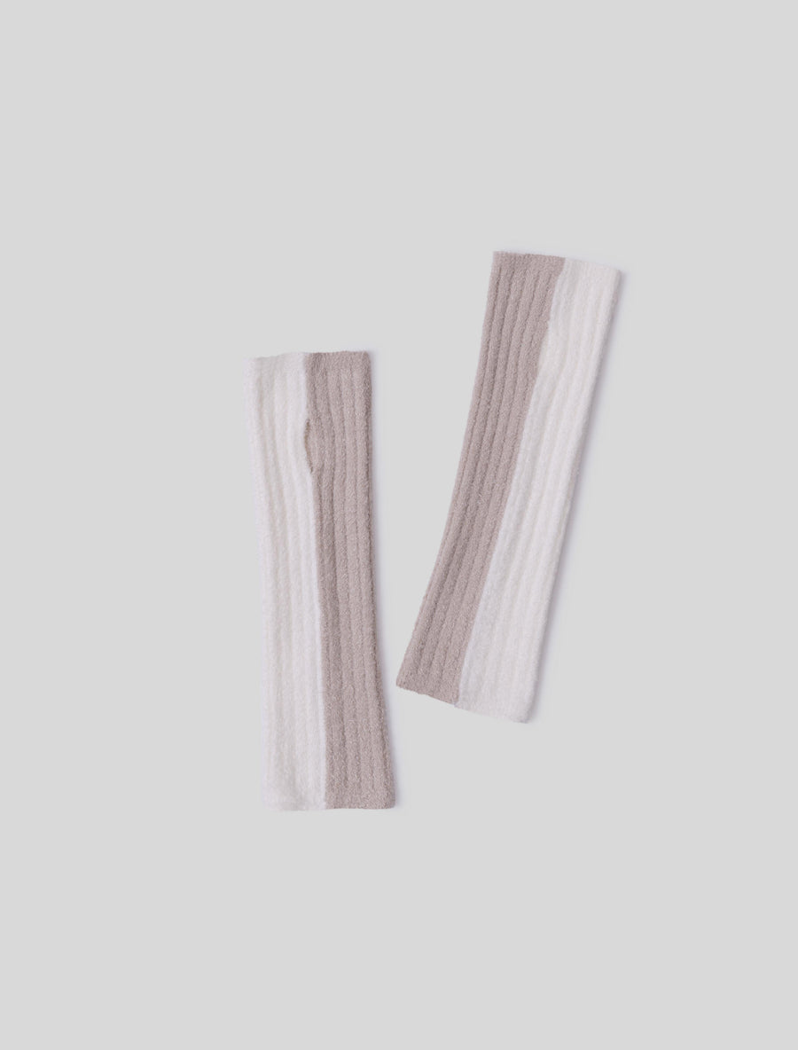 Barefoot Dreams | CozyChic Lite® Ribbed Color Block Fingerless Gloves