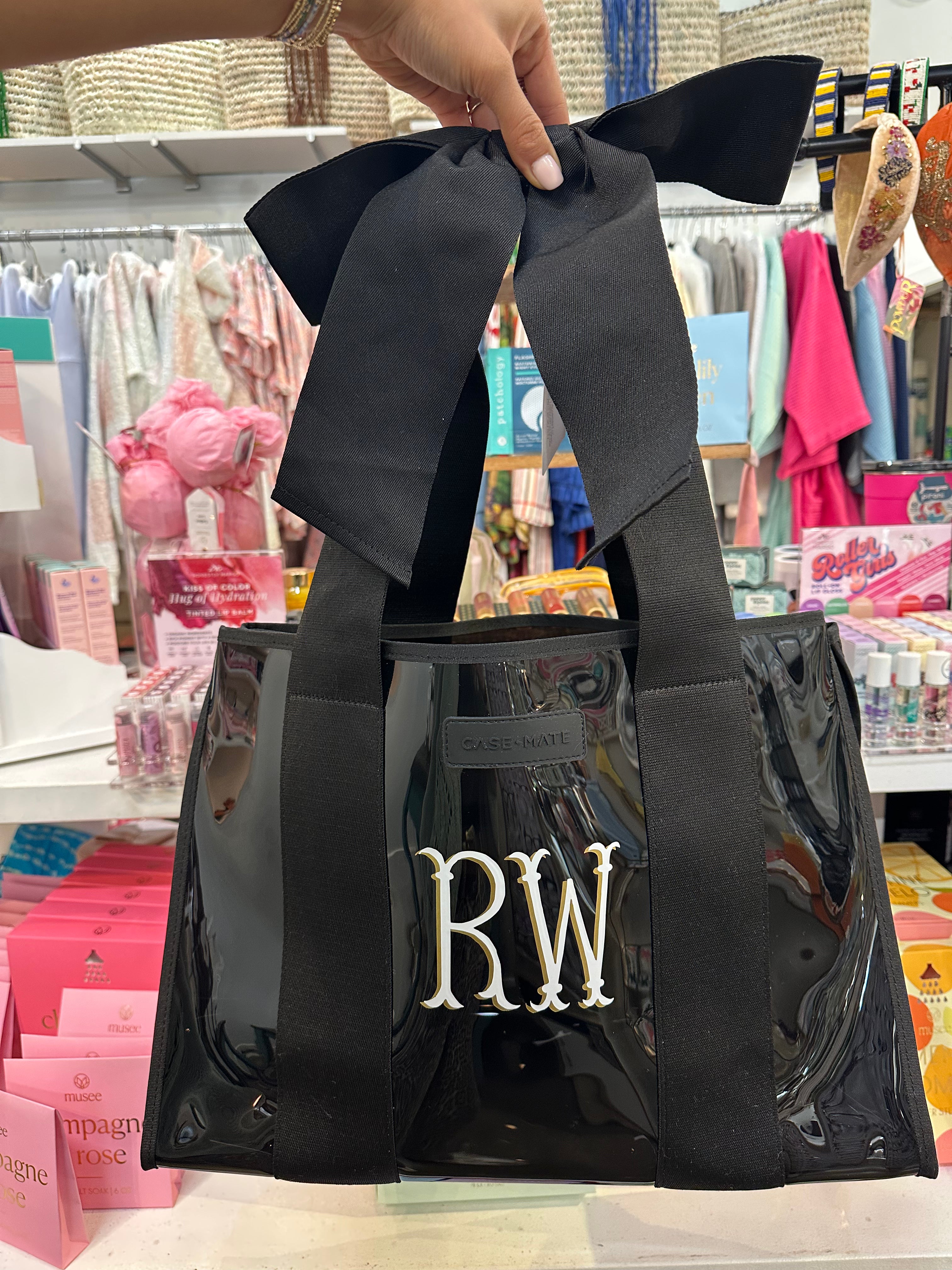 Case-Mate Midnight Black Bow Jelly Tote Bag