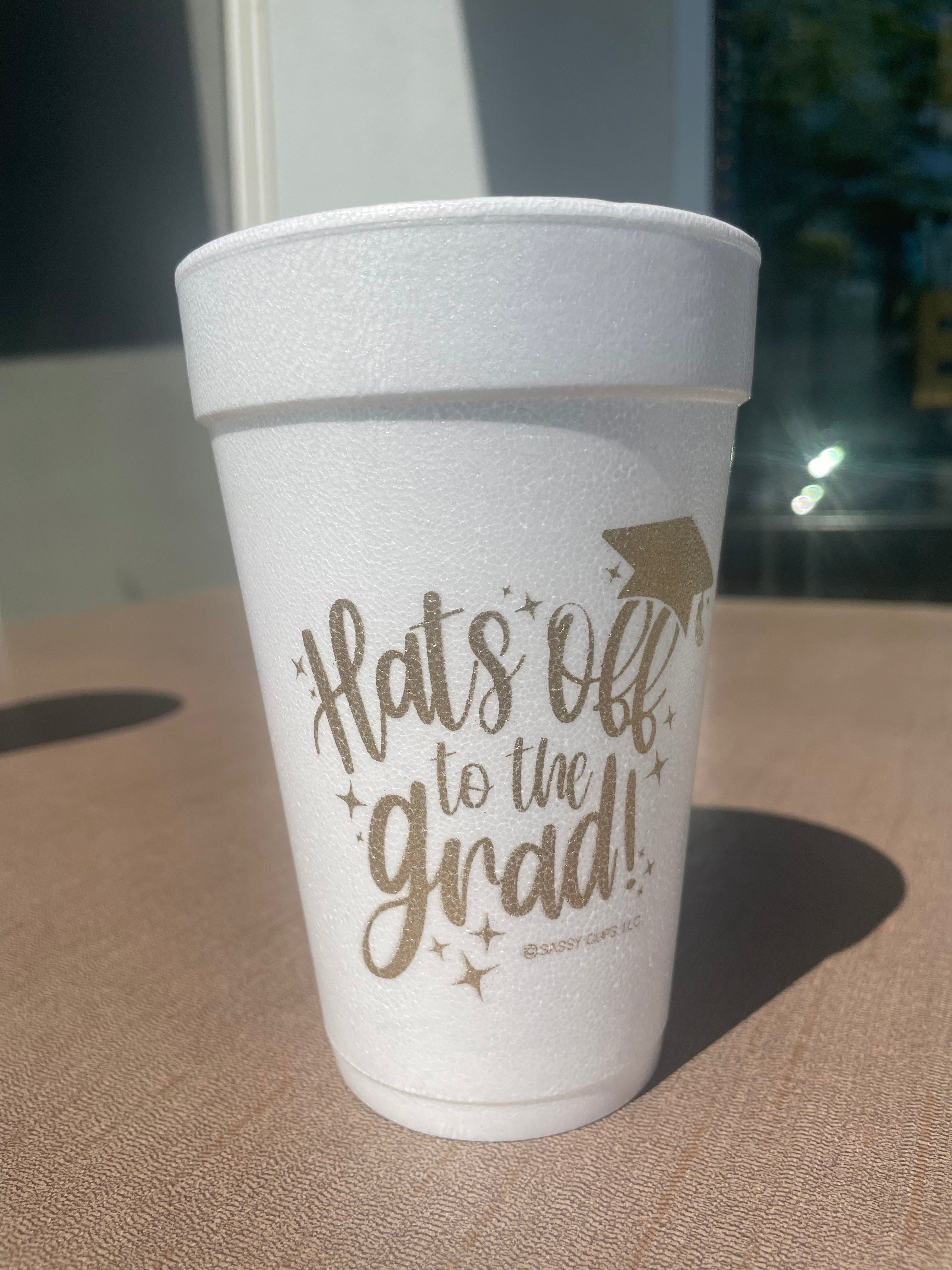 Graduation Novelty Styrofoam Cups