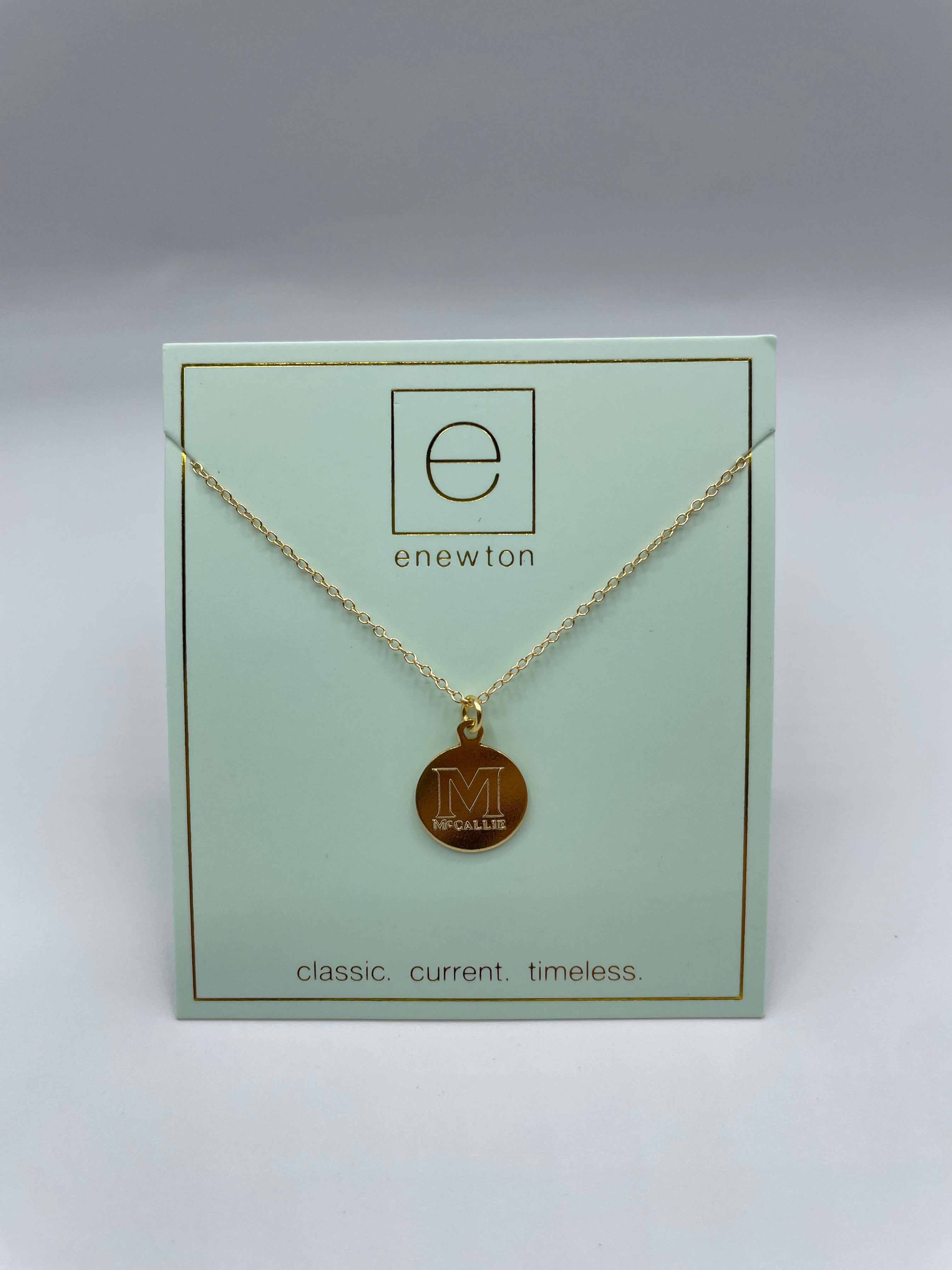 eNewton | 16" Necklace Gold - 8mm McCallie Disc
