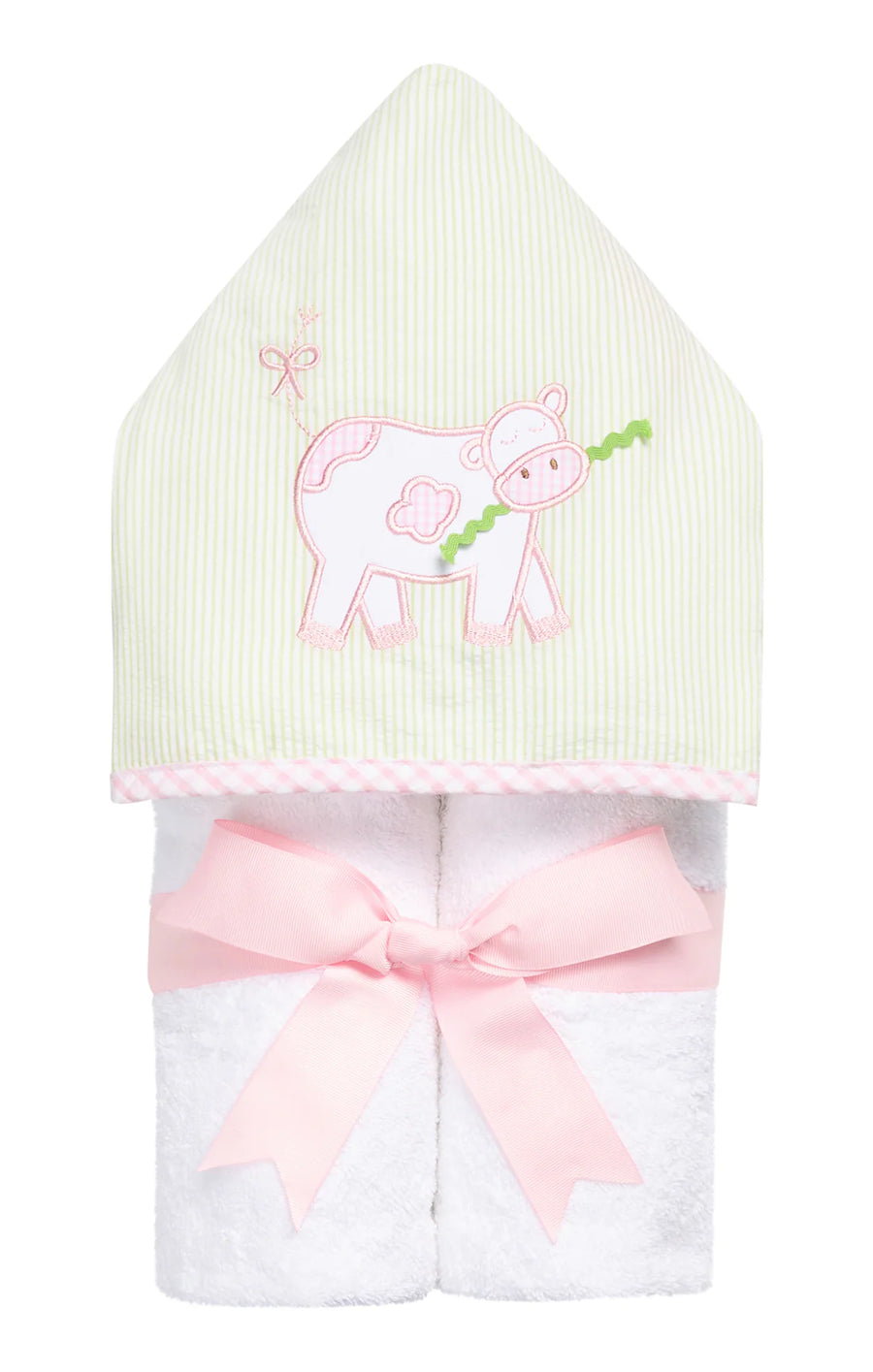 3 Marthas | PInk Cow Hooded Towel