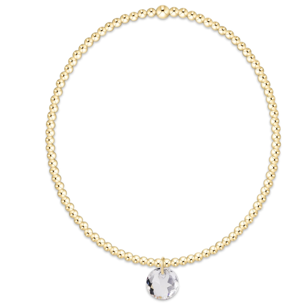 Classic Gold 2mm Bracelet - Reflection Small Charm