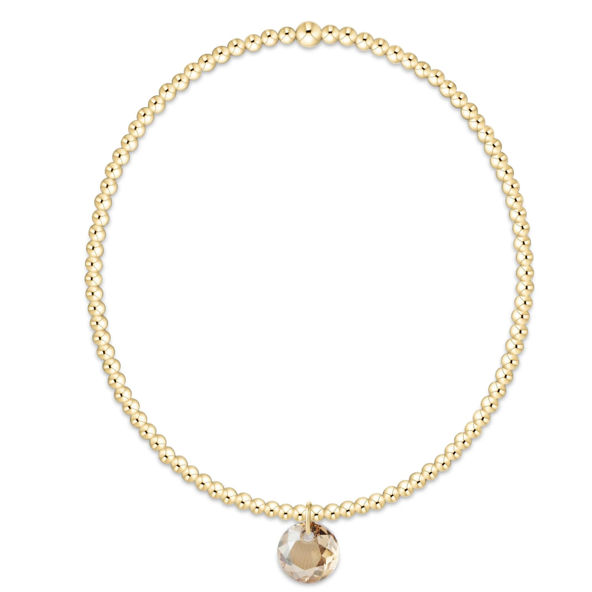 Classic Gold 2mm Bracelet - Reflection Small Charm