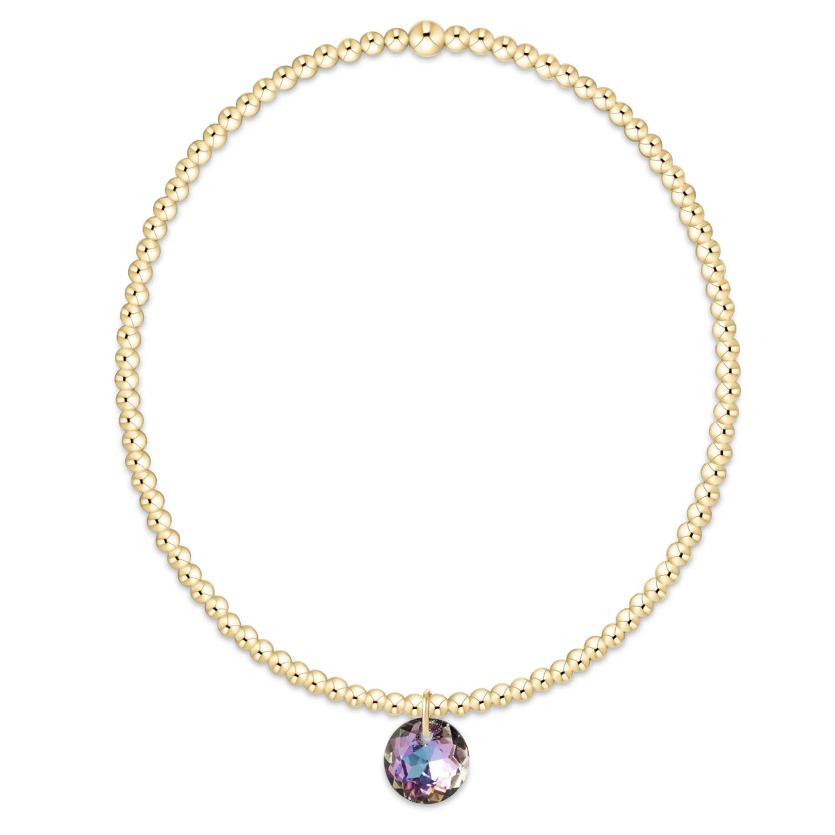 Classic Gold 2mm Bracelet - Reflection Small Charm