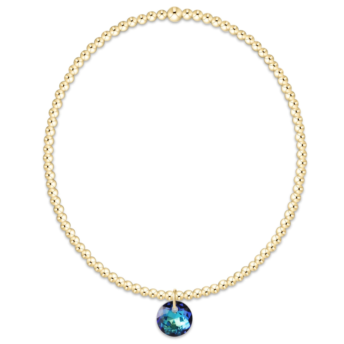 Classic Gold 2mm Bracelet - Reflection Small Charm