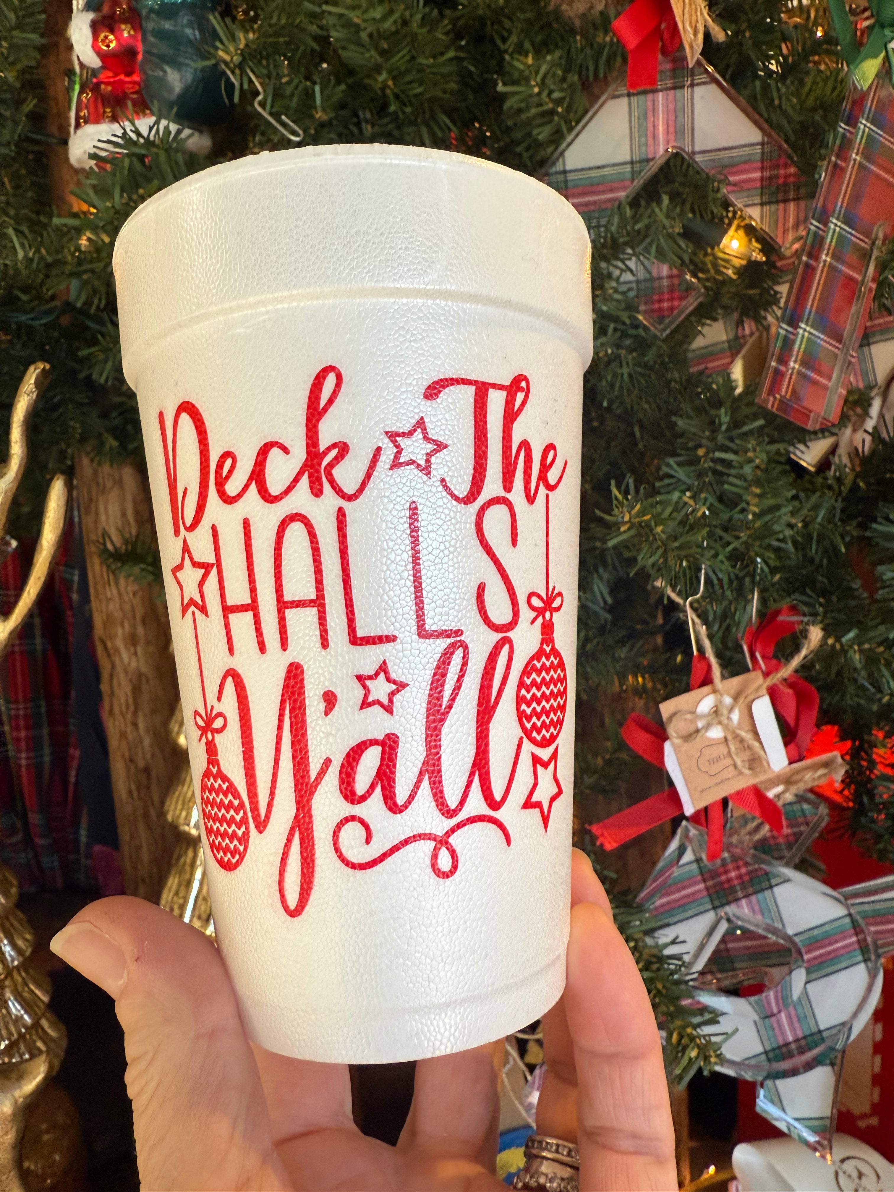 Christmas Styrofoam Cups