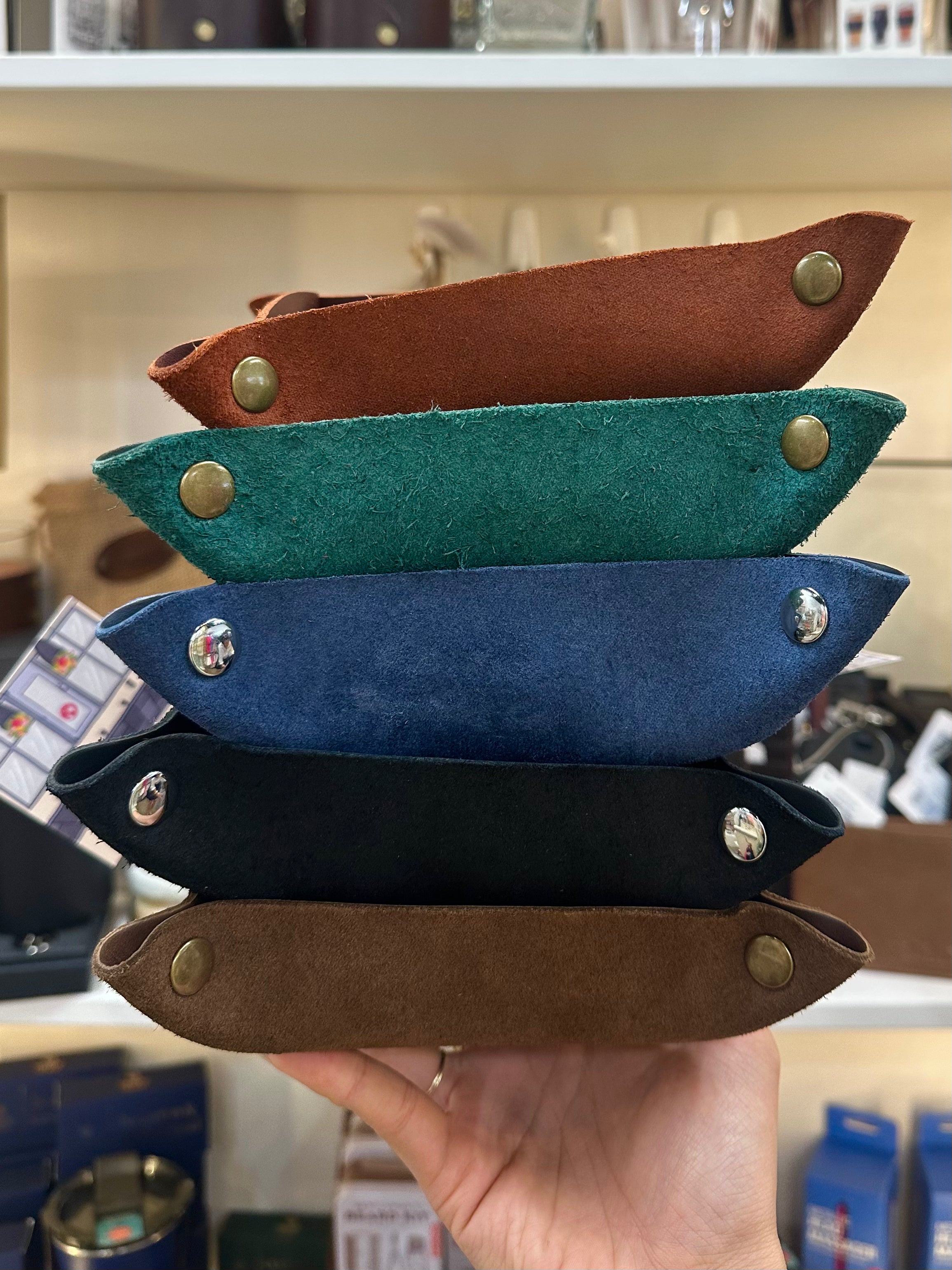Leather Snap Valet Tray