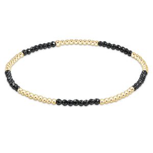 eNewton | Blissful Pattern 2mm Bead Bracelet Faceted Hematite