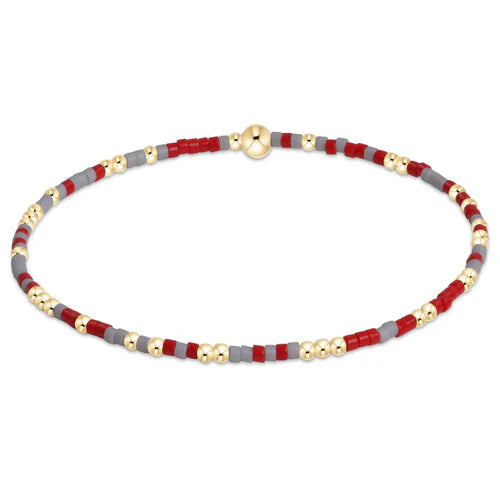 eNewton | Gameday Hope Unwritten Bracelets - Grey & Bright Red