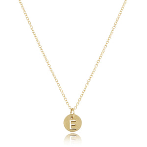 Enewton | Respect Gold Disc Charm 16'' initial necklace