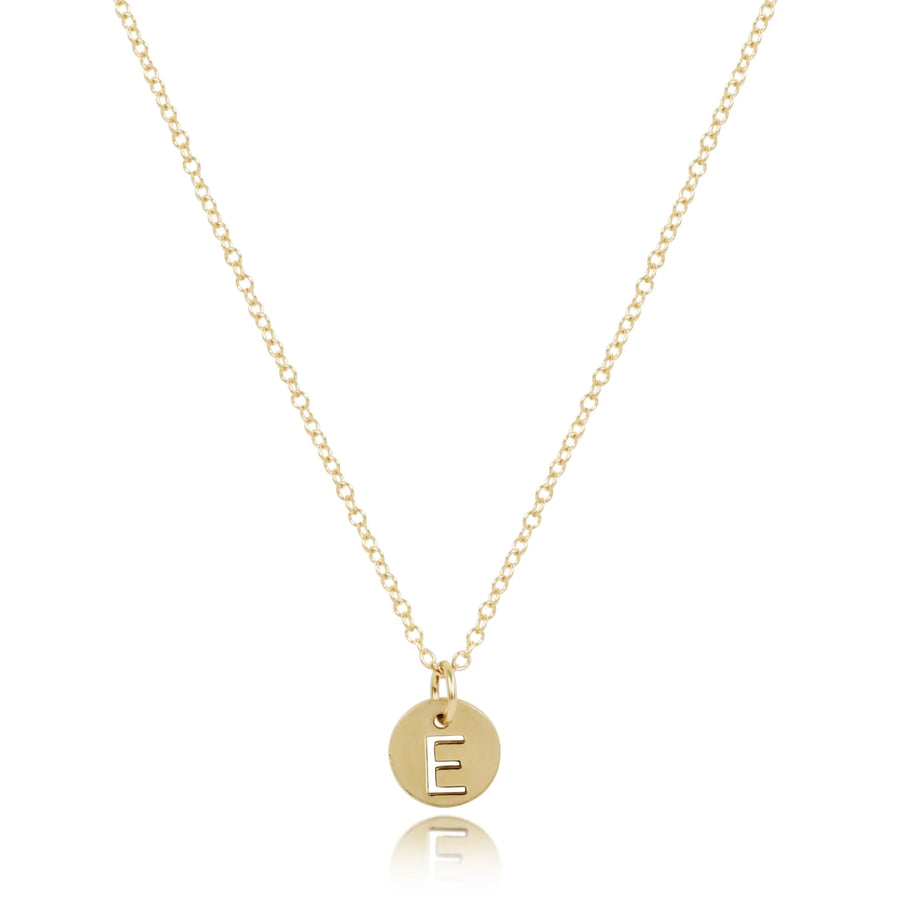 Enewton | Respect Gold Disc Charm 16'' initial necklace