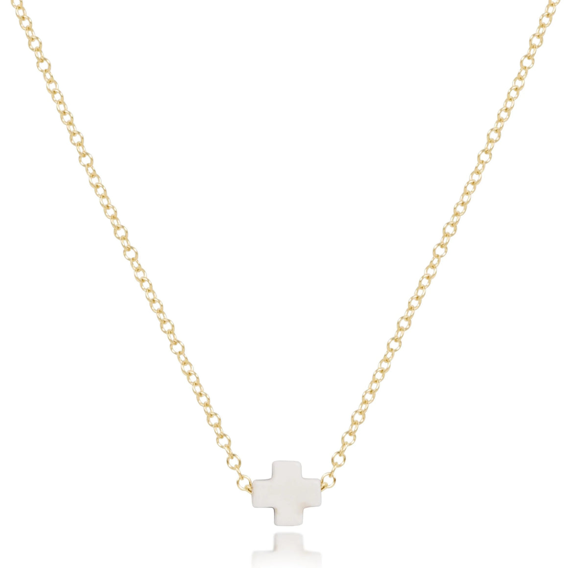 egirl | 14” Necklace Gold - Signature Cross Small