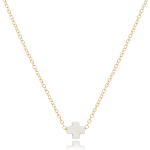 eNewton | 16" Signature Cross Gold Necklace Assorted Colors