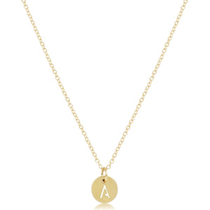 Enewton | Respect Gold Disc Charm 16'' initial necklace