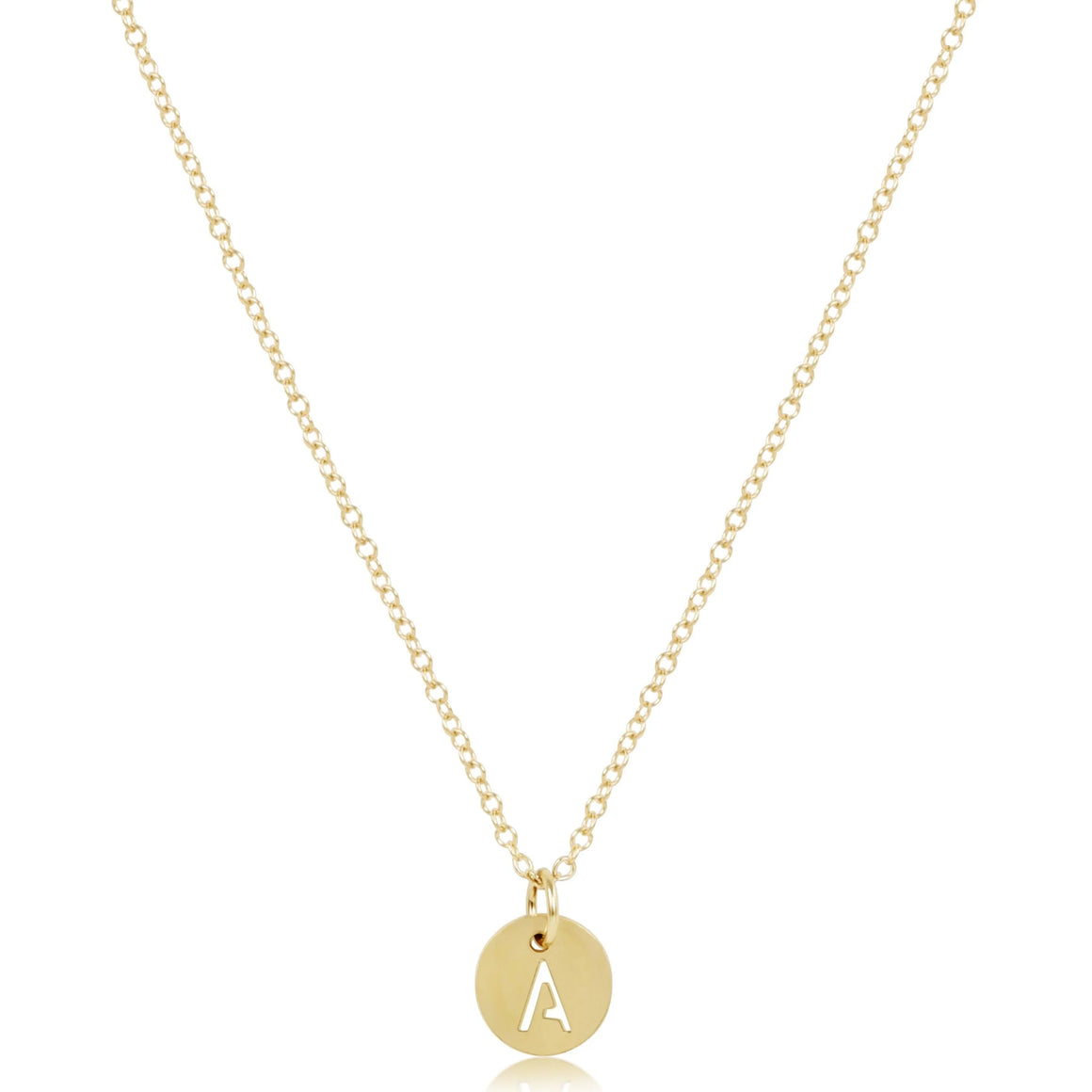 Enewton | Respect Gold Disc Charm 16'' initial necklace