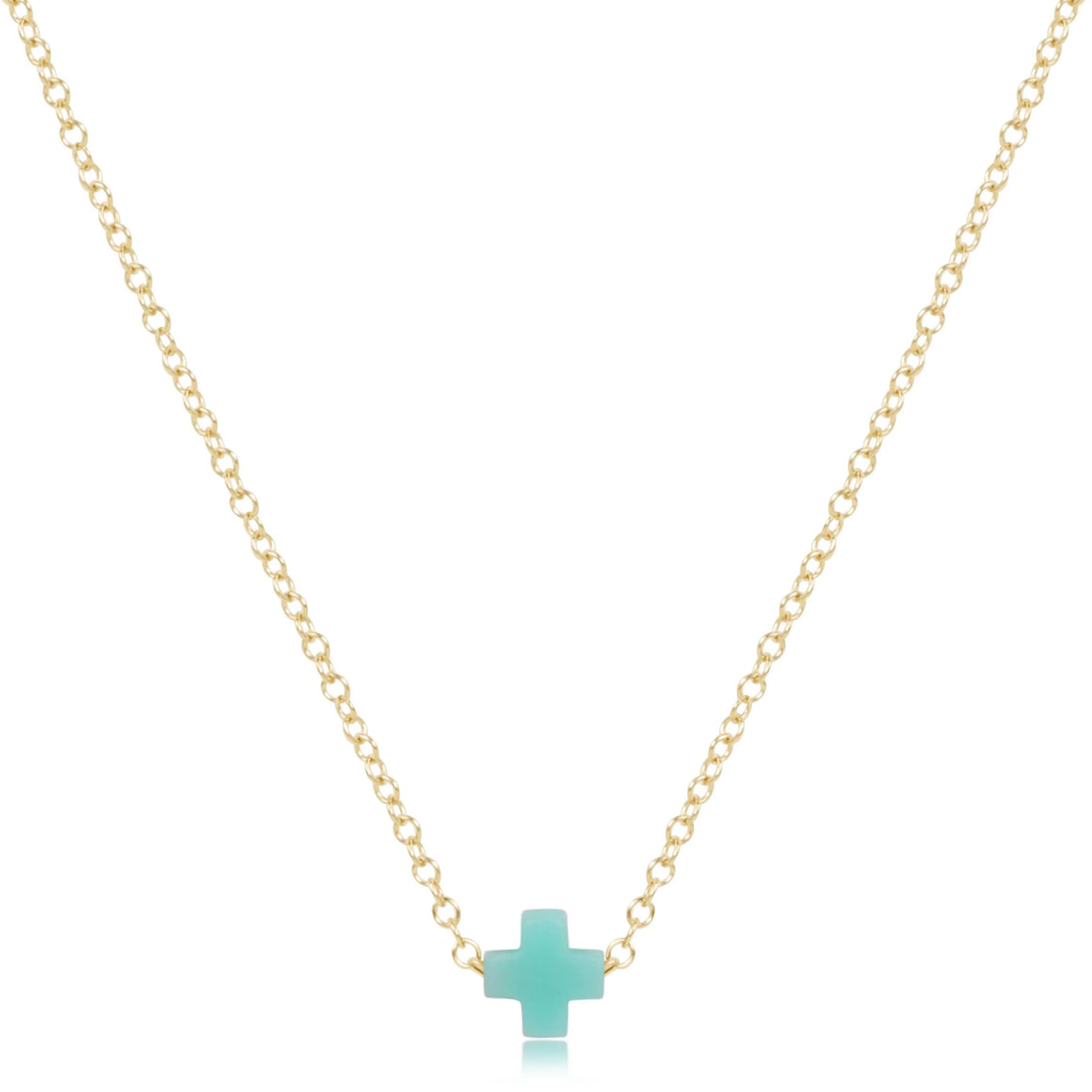 egirl | 14” Necklace Gold - Signature Cross Small