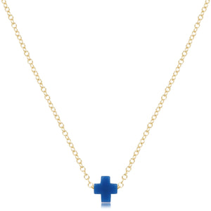 eNewton | 16" Signature Cross Gold Necklace Assorted Colors