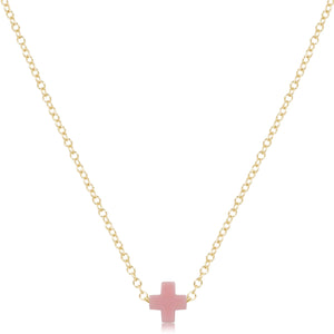 eNewton | 16" Signature Cross Gold Necklace Assorted Colors