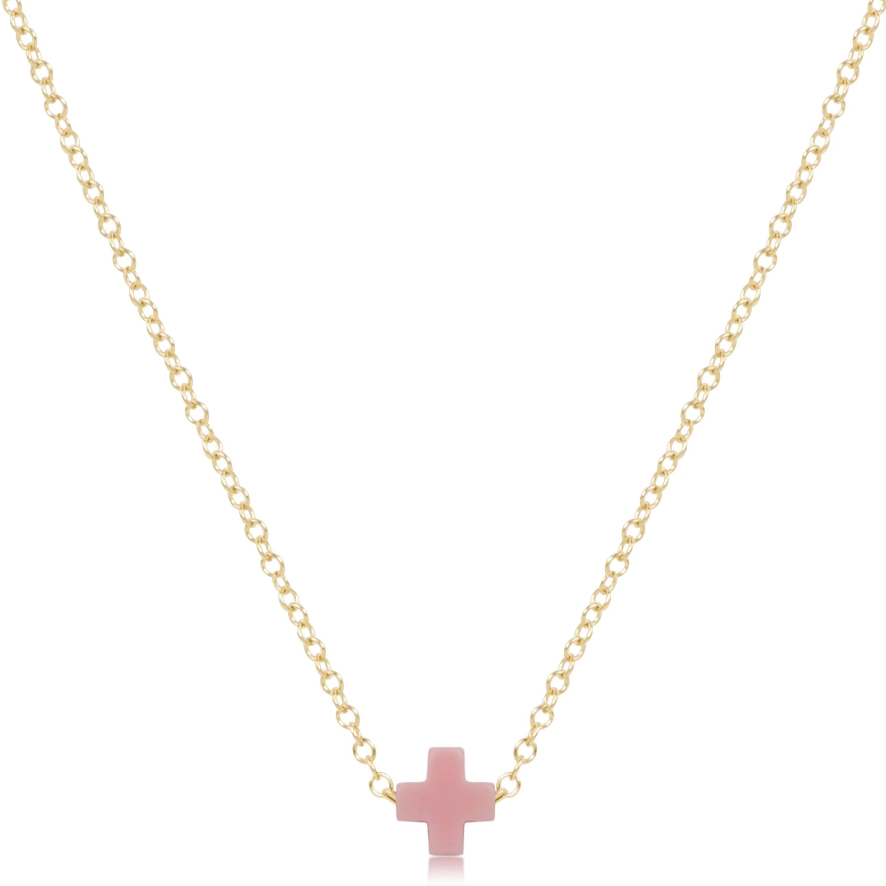 egirl | 14” Necklace Gold - Signature Cross Small