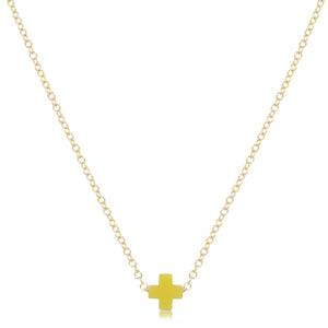 eNewton | 16" Signature Cross Gold Necklace Assorted Colors