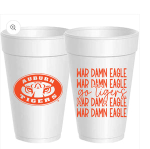 Sassy Cups | Auburn Foam Cups