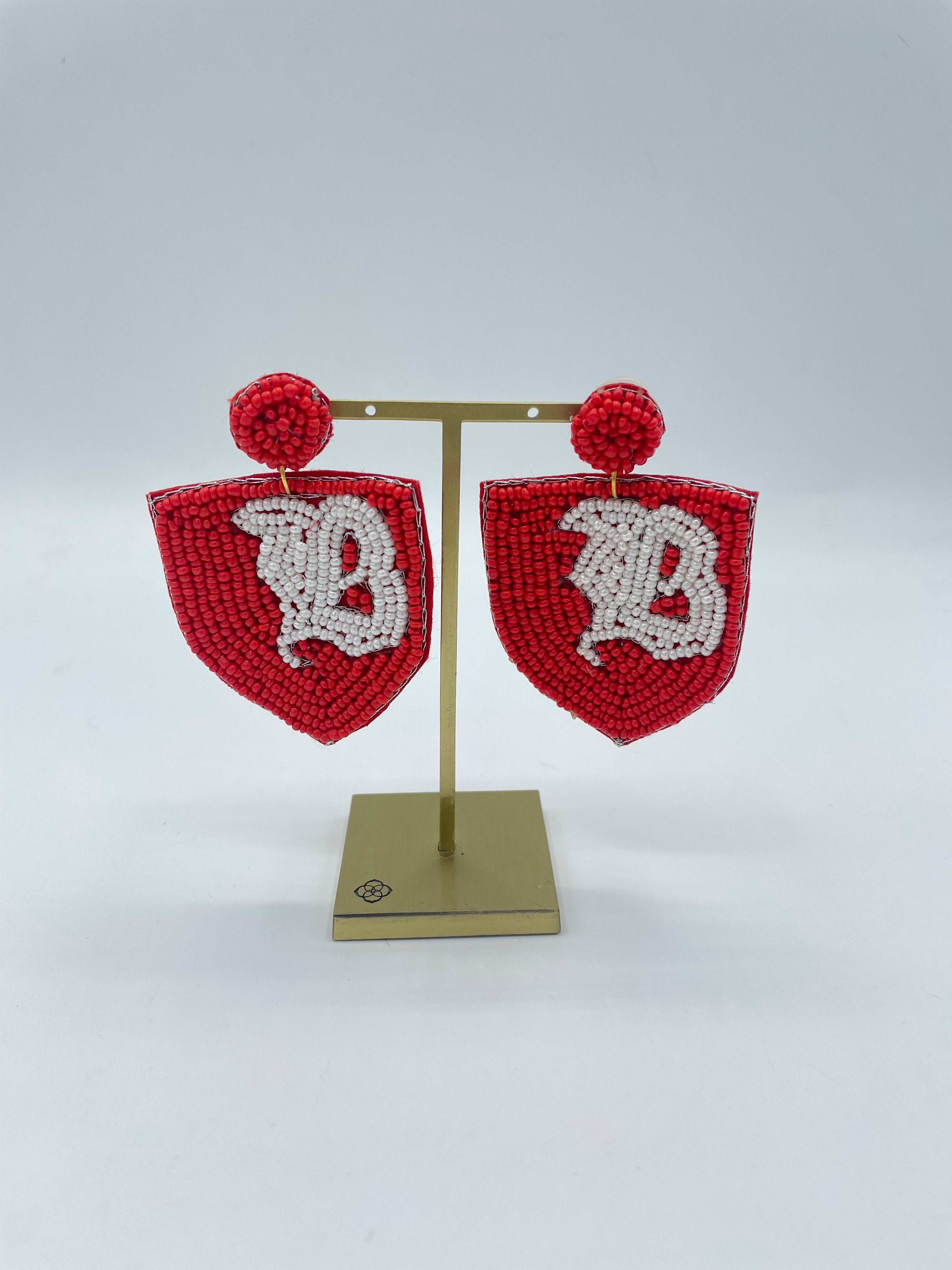 Charlotte's Web | Baylor Shield Beaded Earring