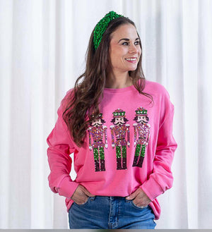 Royal Standard | Nutcracker March Sequin Sweatshirt Pink