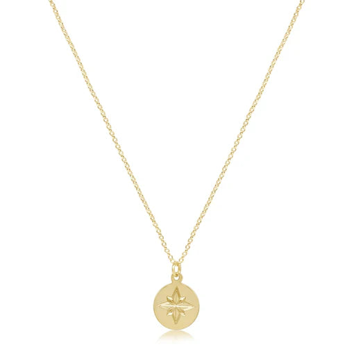 eNewton | 16" Direction Disc Gold Necklace