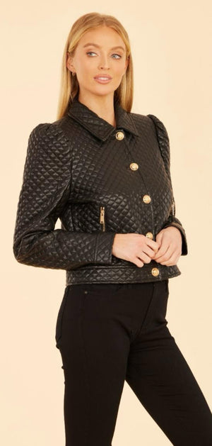 Dolce Cabo | Quilted Puff Shoulder Blazer