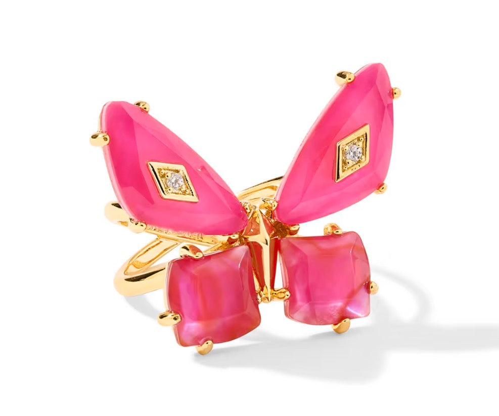 Kendra Scott | Bianca Butterfly Cocktail Ring Pink