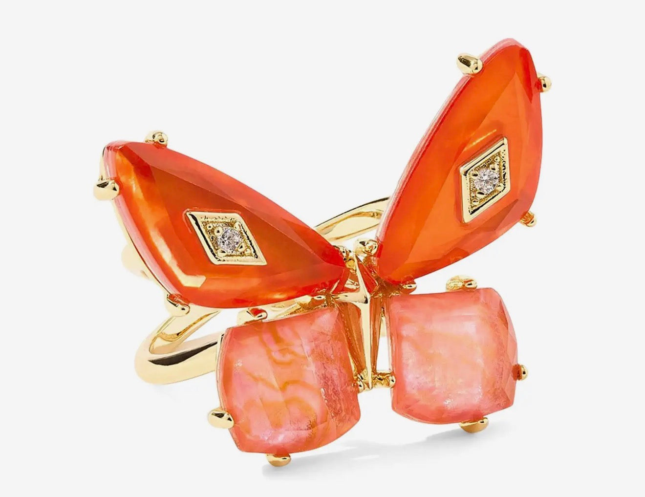 Bianca Butterfly Cocktail Ring Orange