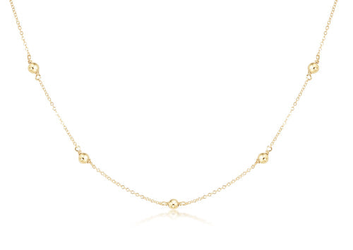 eNewton | Choker 17" Simplicity Chain Gold - 6mm Bead Gold