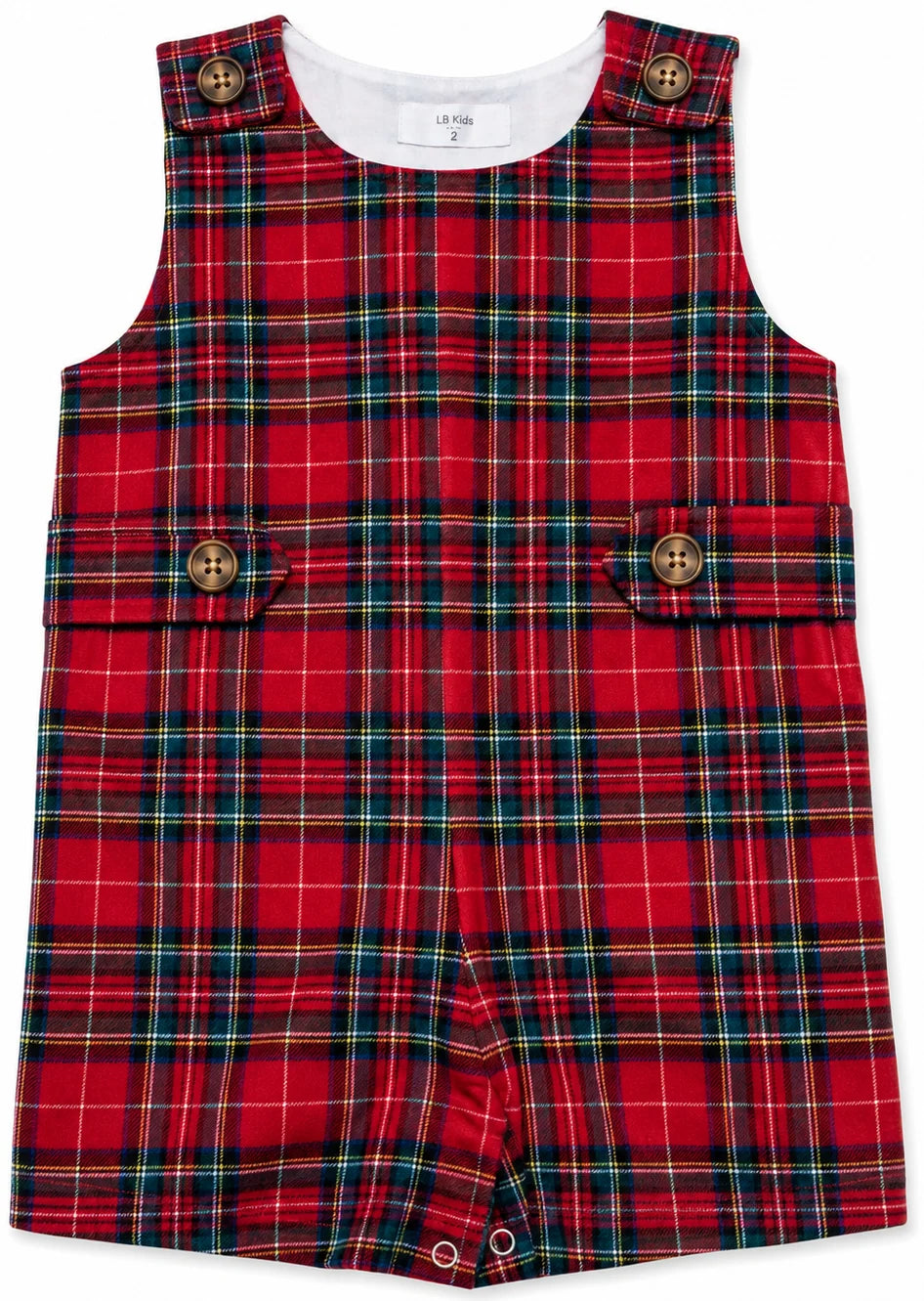 Pete Red Plaid Shortall