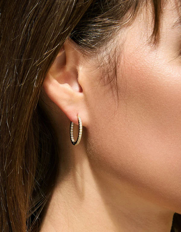 Spartina 449 | Sunrise Hoop Earrings 13mm Crystal