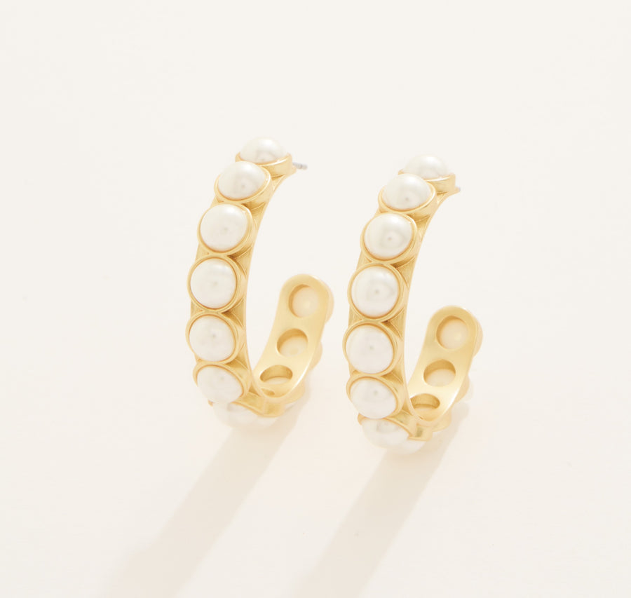 Spartina 449 | Anna Pearl Hoop Earring