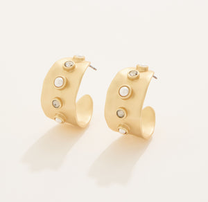 Spartina 449 | Estate Hoop Earrings Black