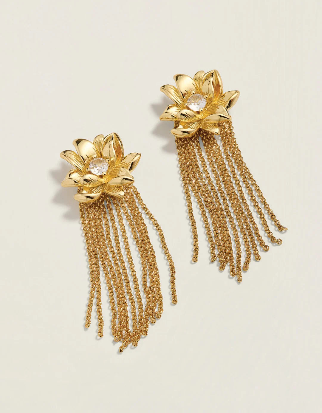 Magnolia Cascade Crystal Earrings