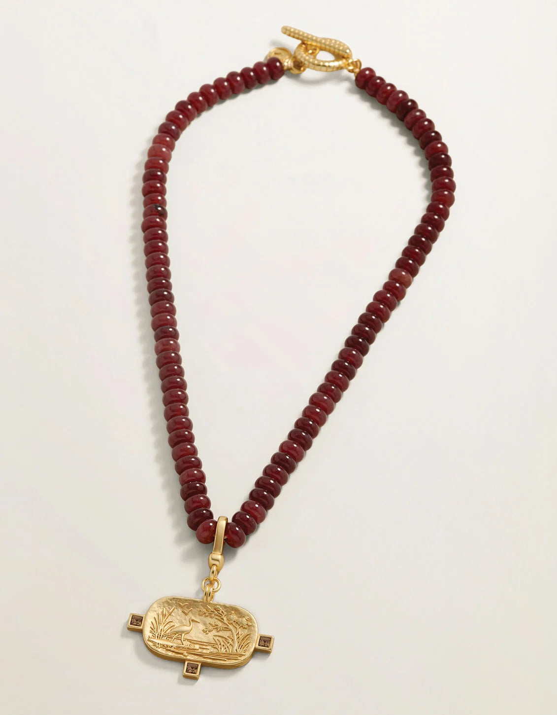 Salt Marsh Beaded Charm Necklace