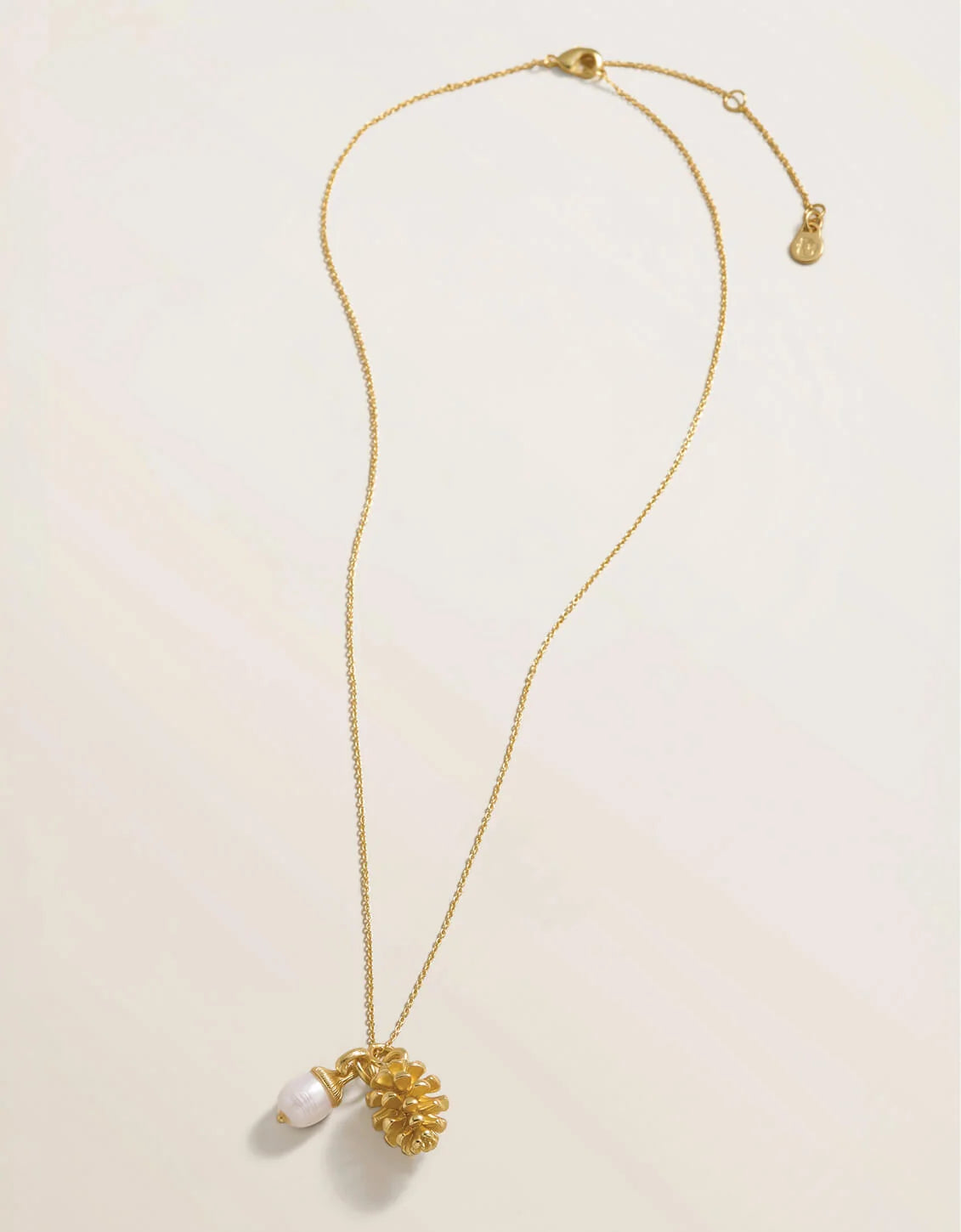 Yellow Pinecone Necklace