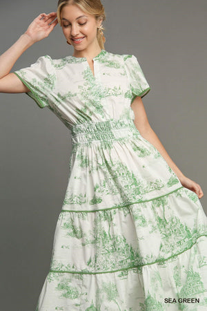 Amanda Toile Tiered Dress