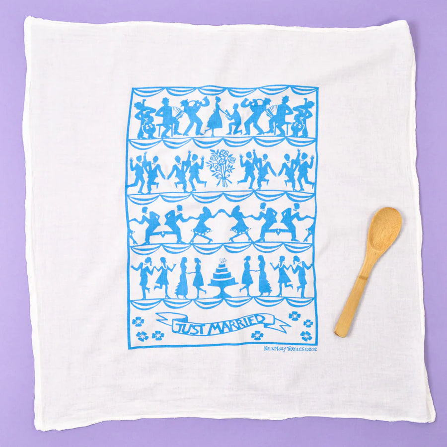Kei & Molly || Flour Sack Towel - Just Married