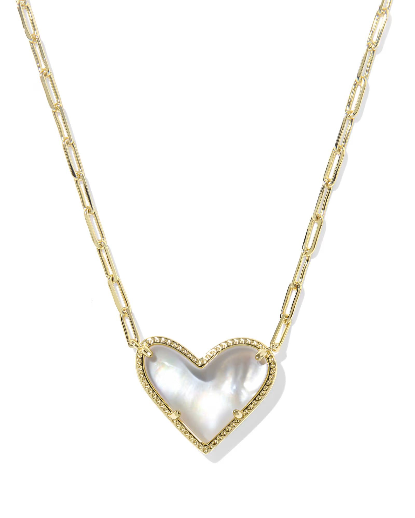 Kendra Scott | Ari Heart Statement Pendant Ivory Mother of Pearl