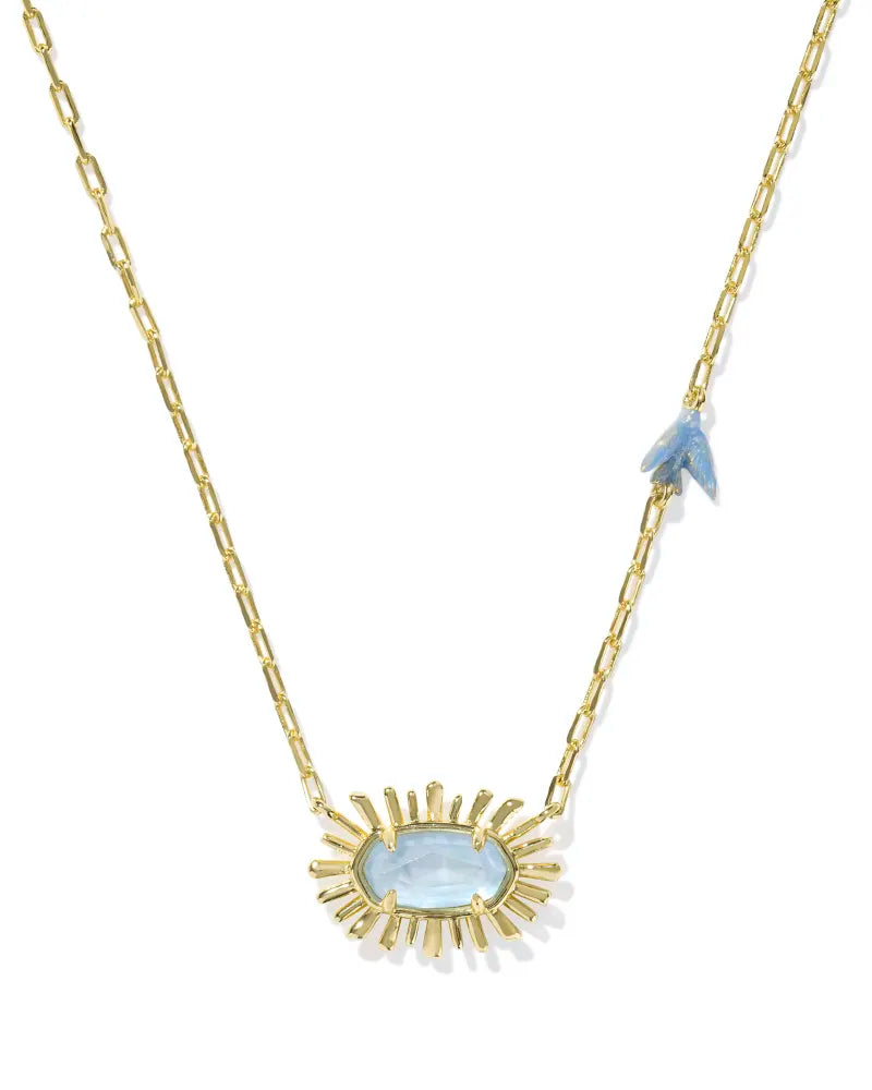 Kendra Scott | Elisa Bird Necklace in Sky Blue Mother Of Pearl