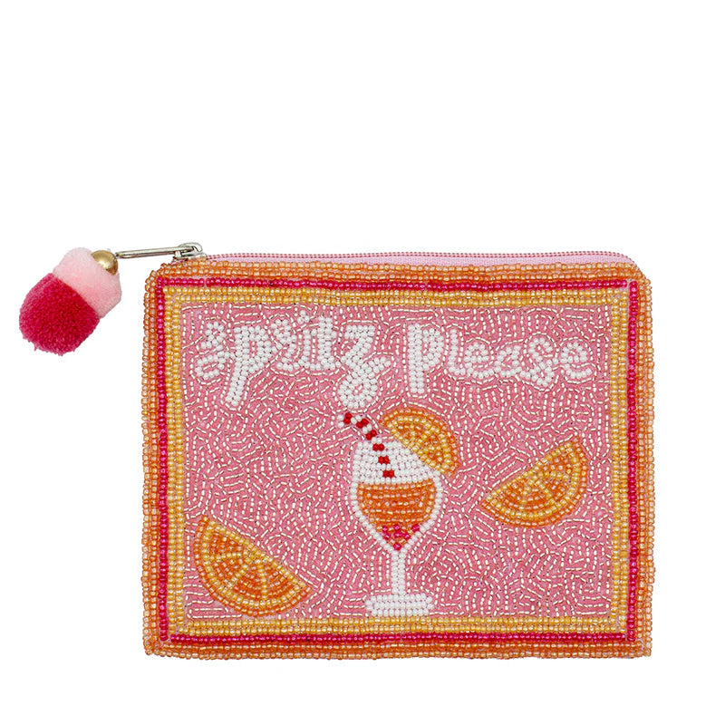 Spritz Please Beaded Pouch