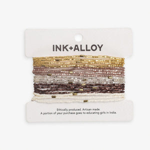 INK + ALLOY | Chelsea 18 Strand Luxe Beaded Stretch Bracelet