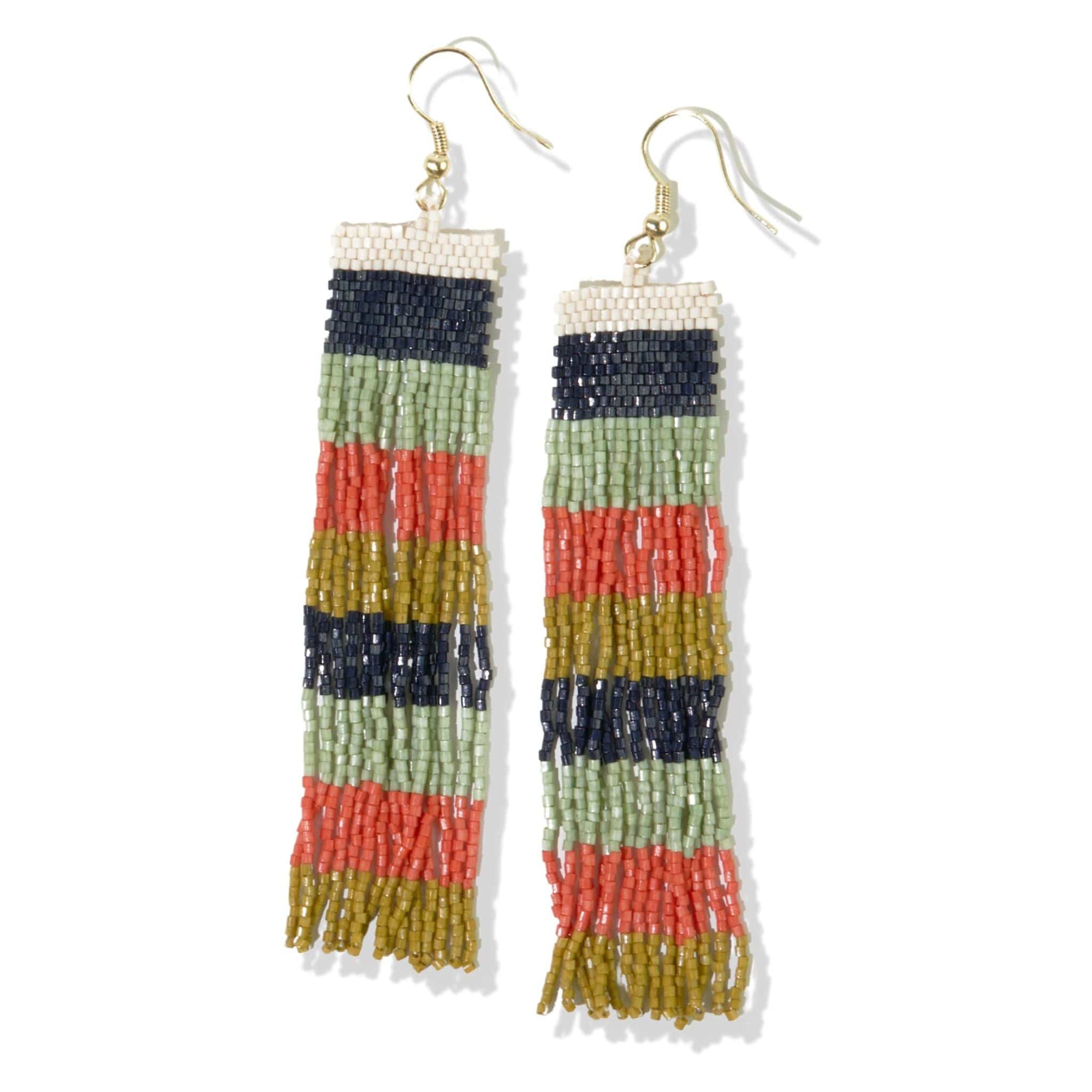 Colorful hot sale fringe earrings