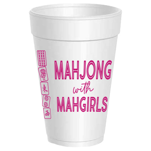 Mahjong Styrofoam Cup